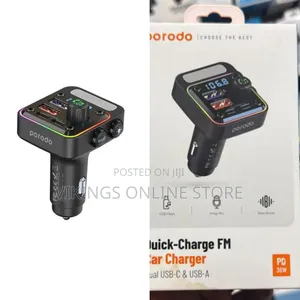 Porodo Quick-charge Fm Car Charger - Multicolor