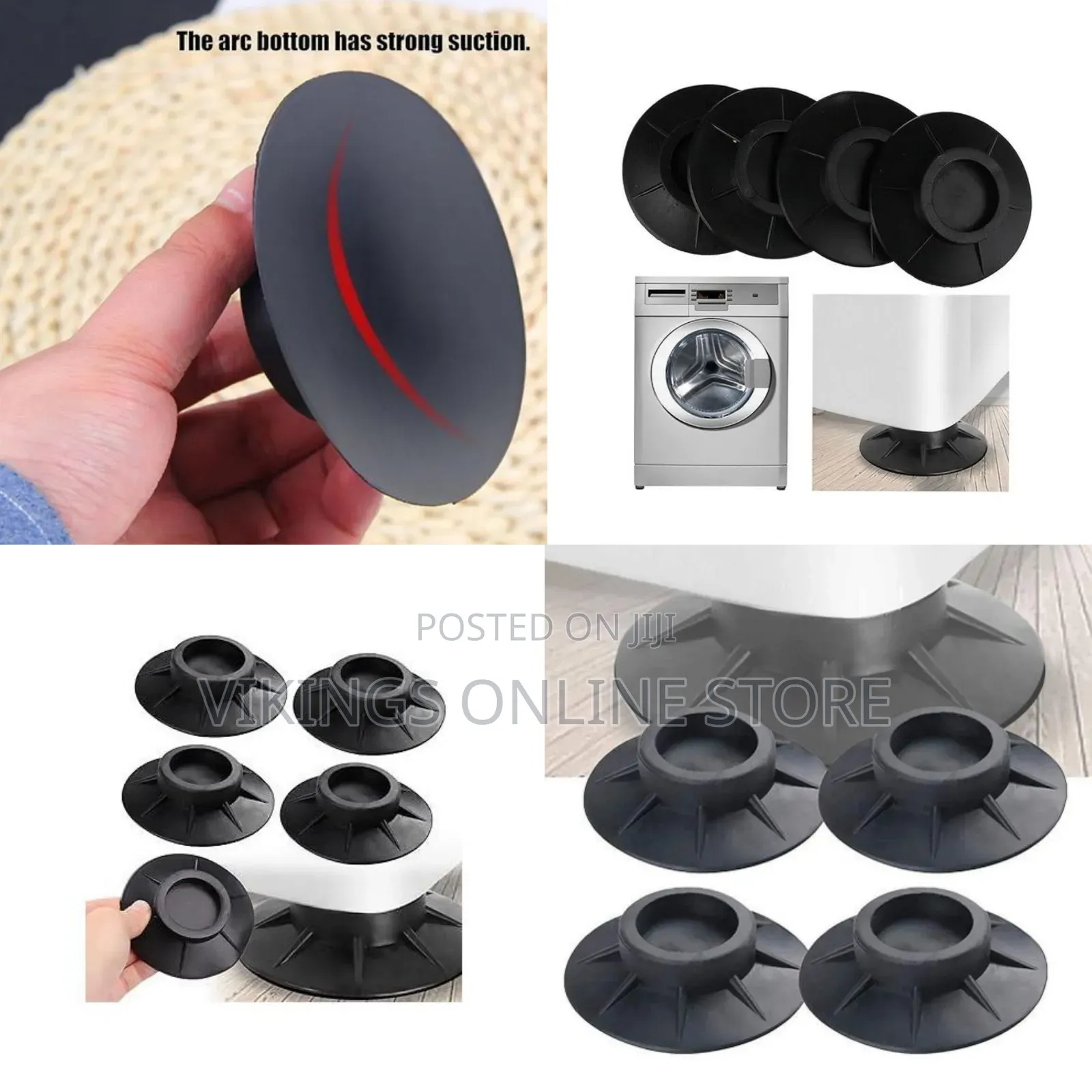 4-Piece Set of Anti-Vibration Non-Slip Appliance Feet Pads