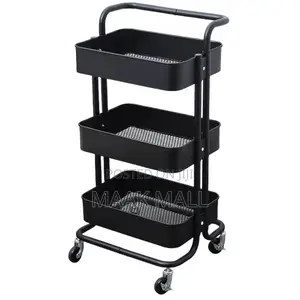 3 Tier Storage Trolley Rack