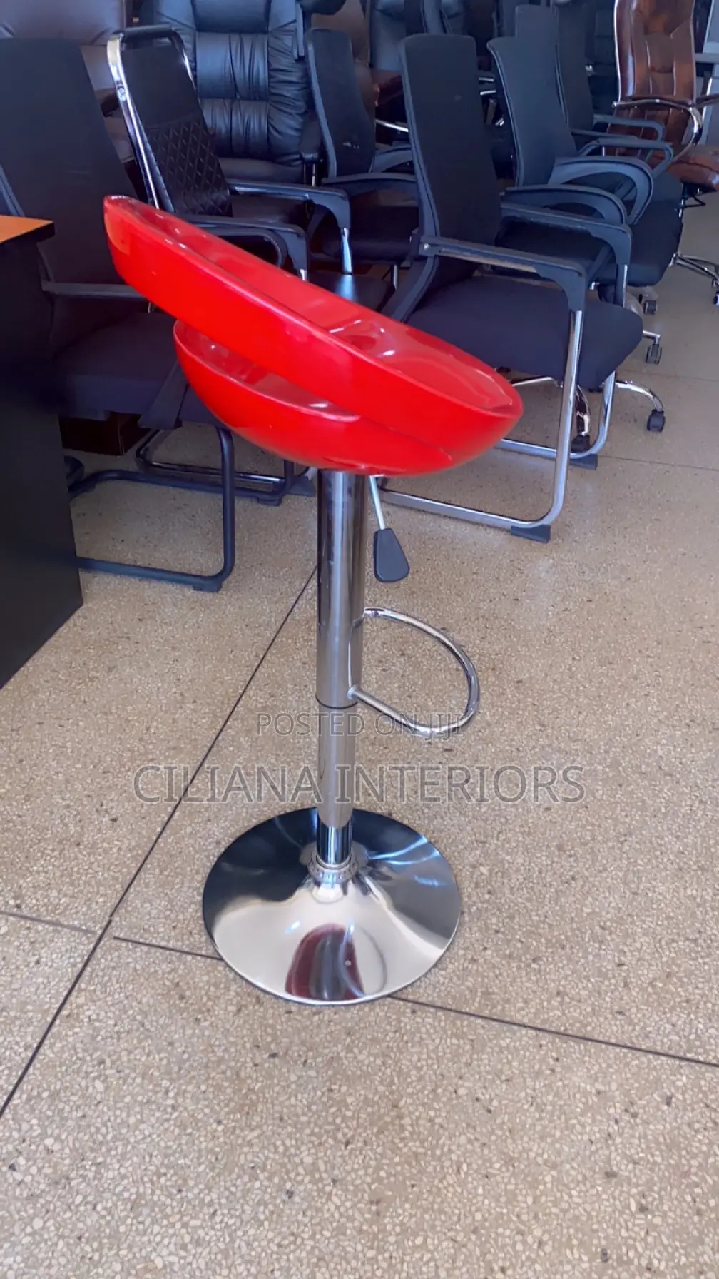 Red Plastic Stool