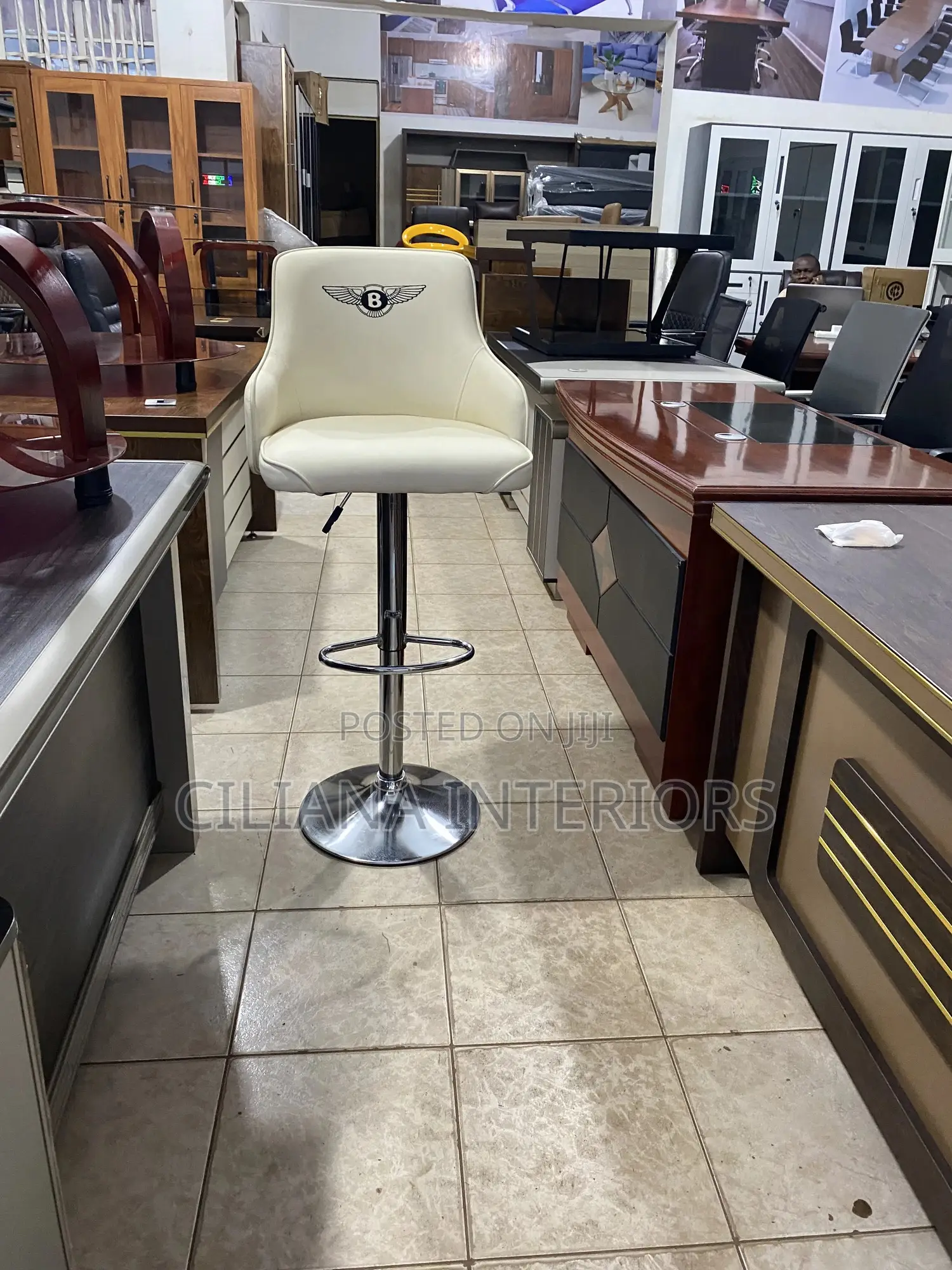 Steel Pedestral Base Stool