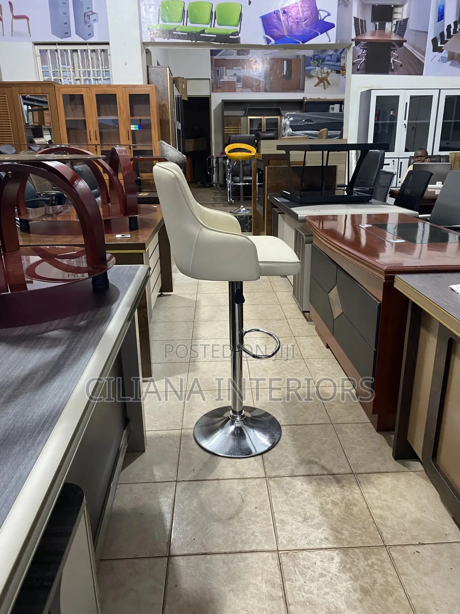 Steel Pedestral Base Stool