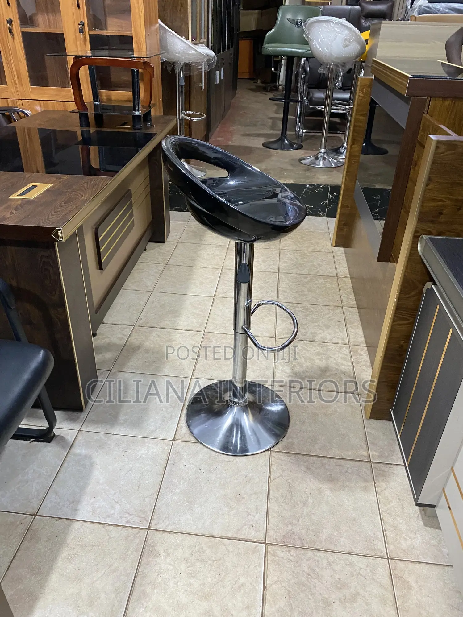 Black Plastic Stool