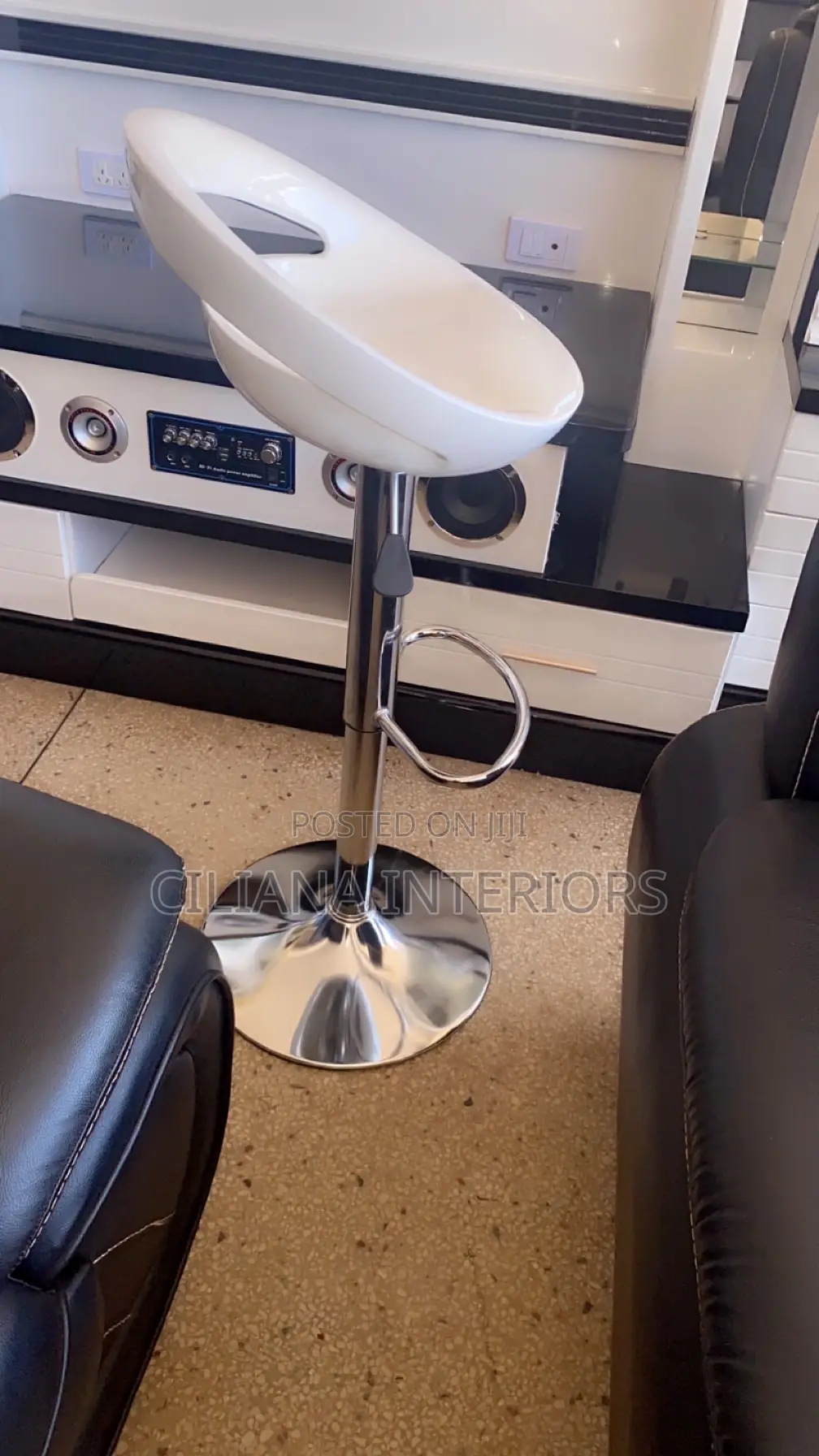 White Plastic Bar Stool