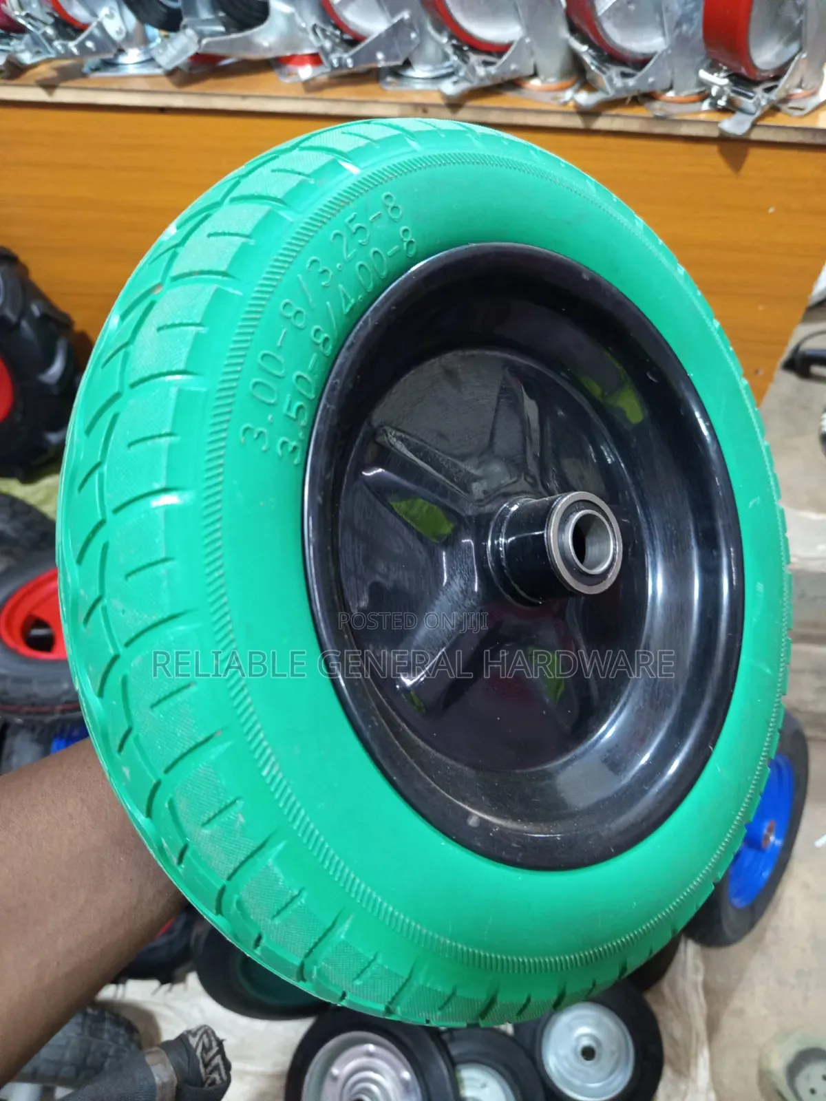 Wheel Barrow Tyre Heavy Duty Use Green