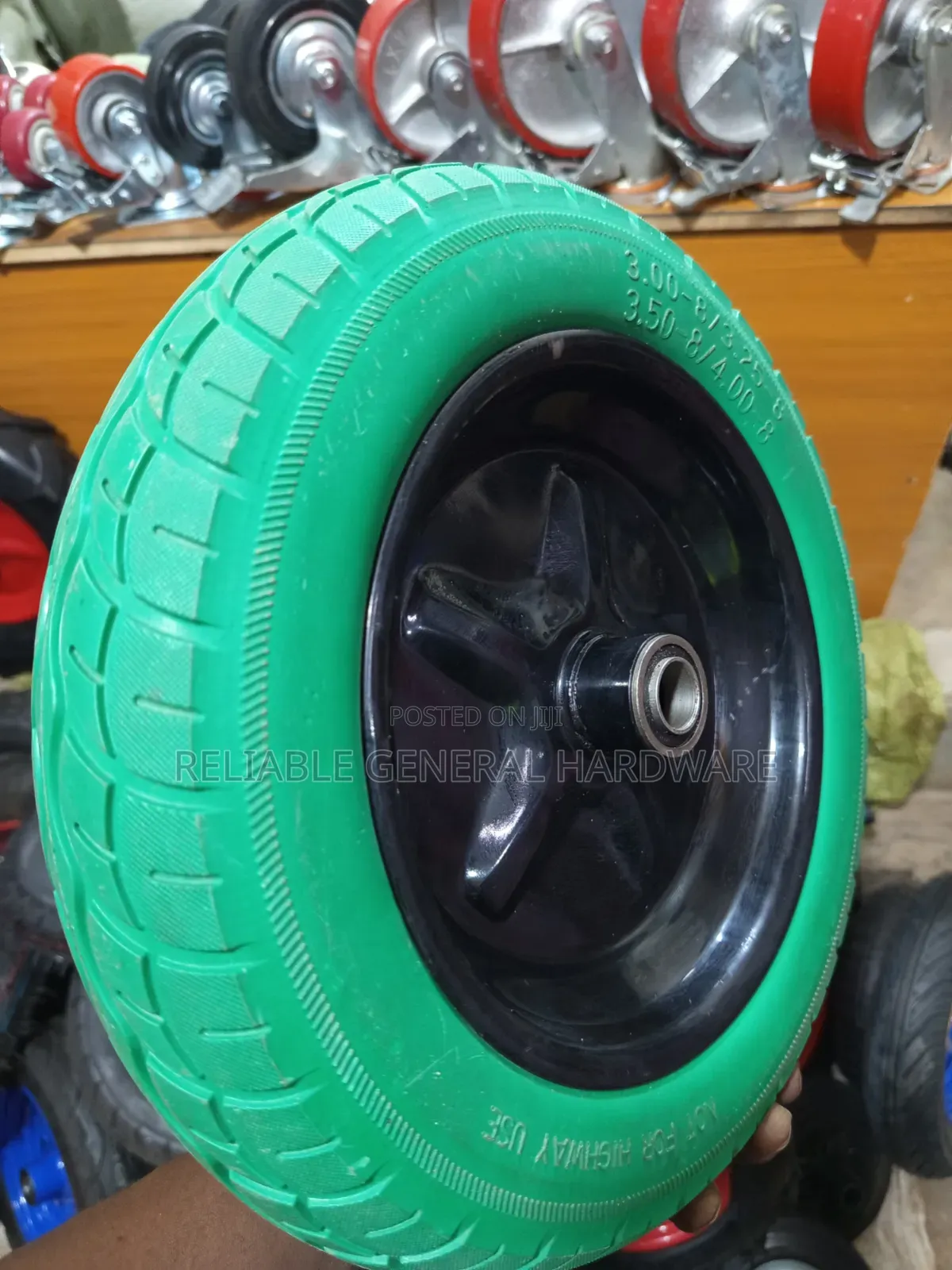 Wheel Barrow Tyre Heavy Duty Use Green