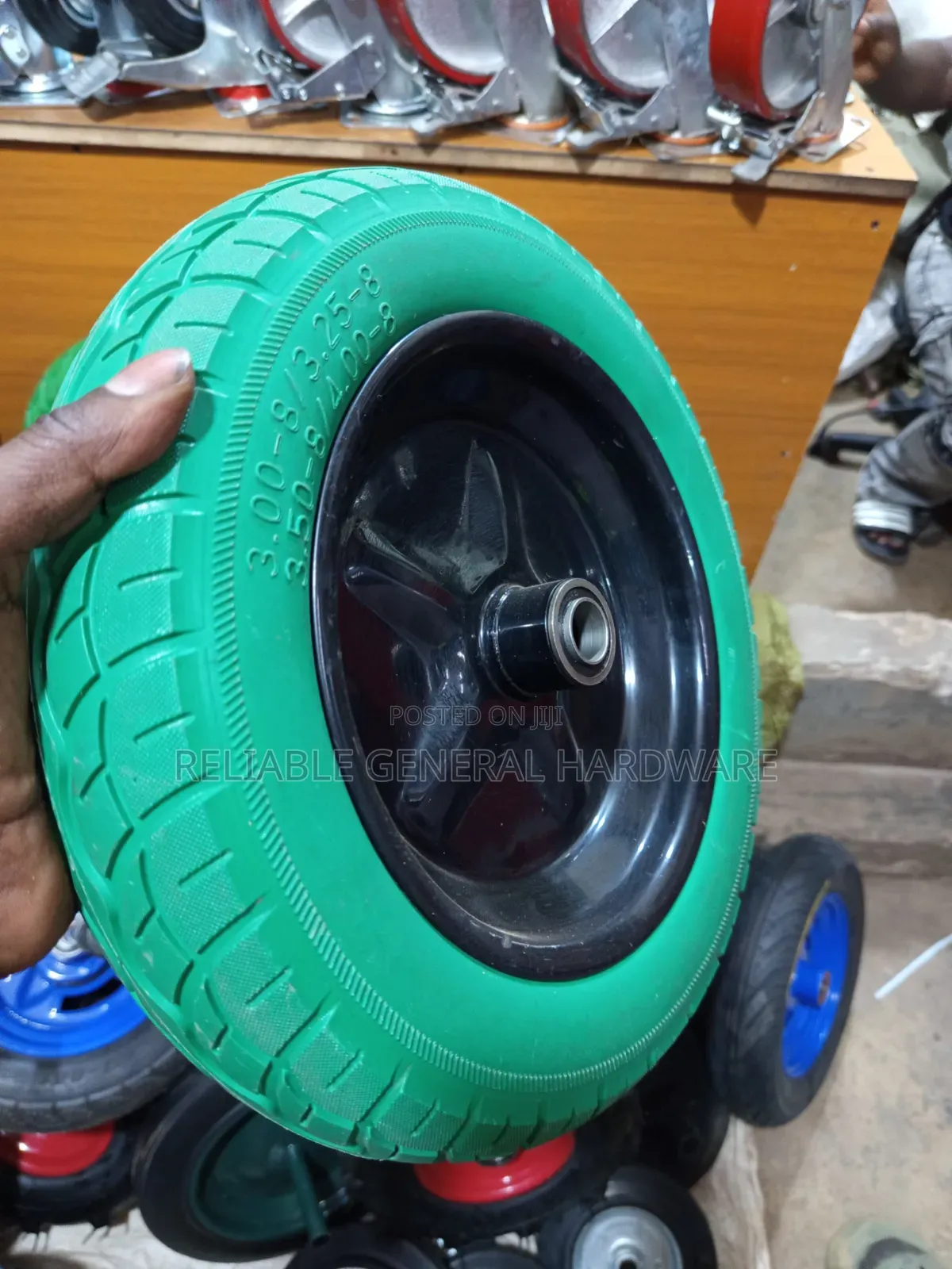 Wheel Barrow Tyre Heavy Duty Use Green