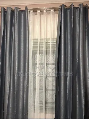 3piece Plain Curtains, Come With 1 Net of 3m