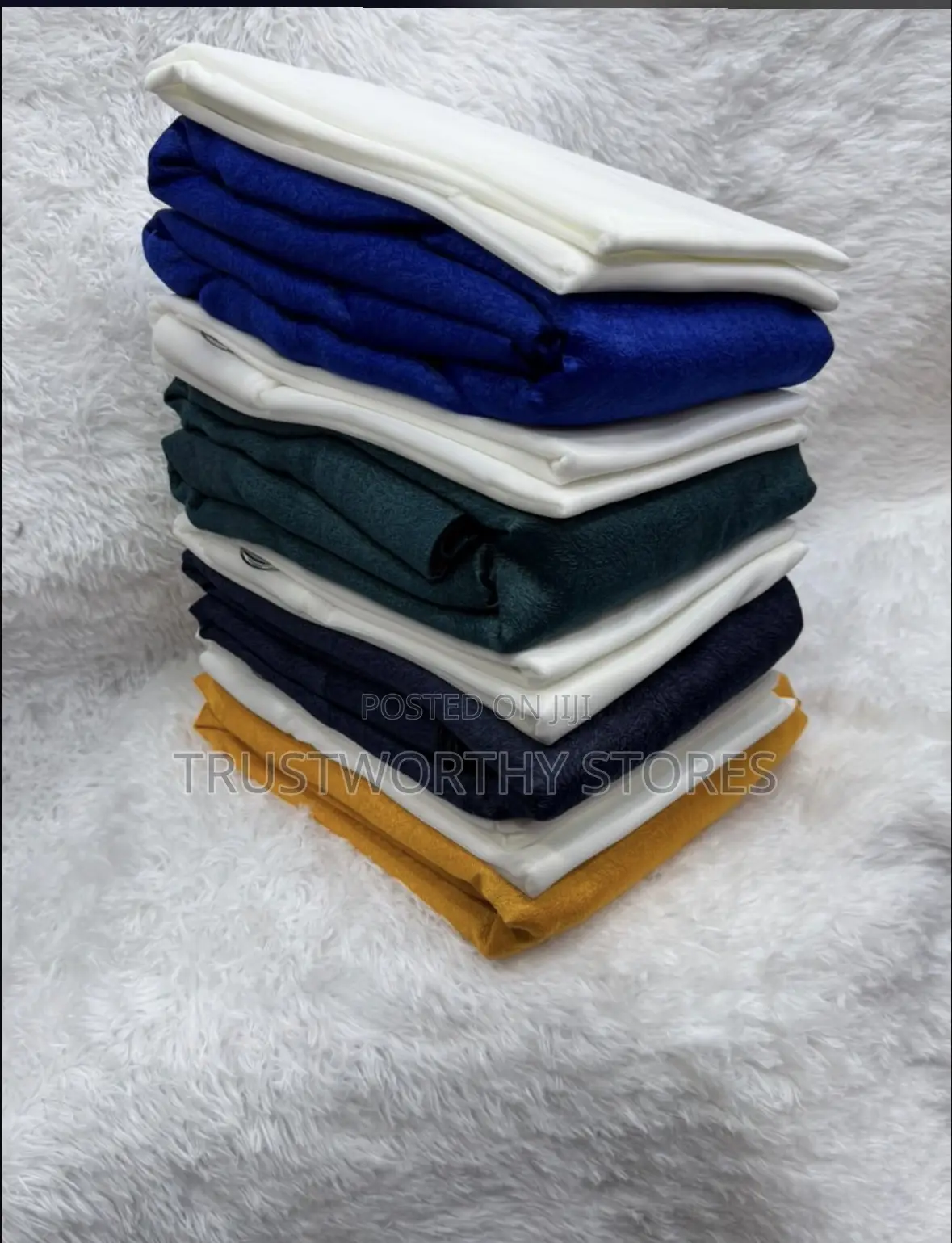 2 Plain Ring Curtains With 1 Net