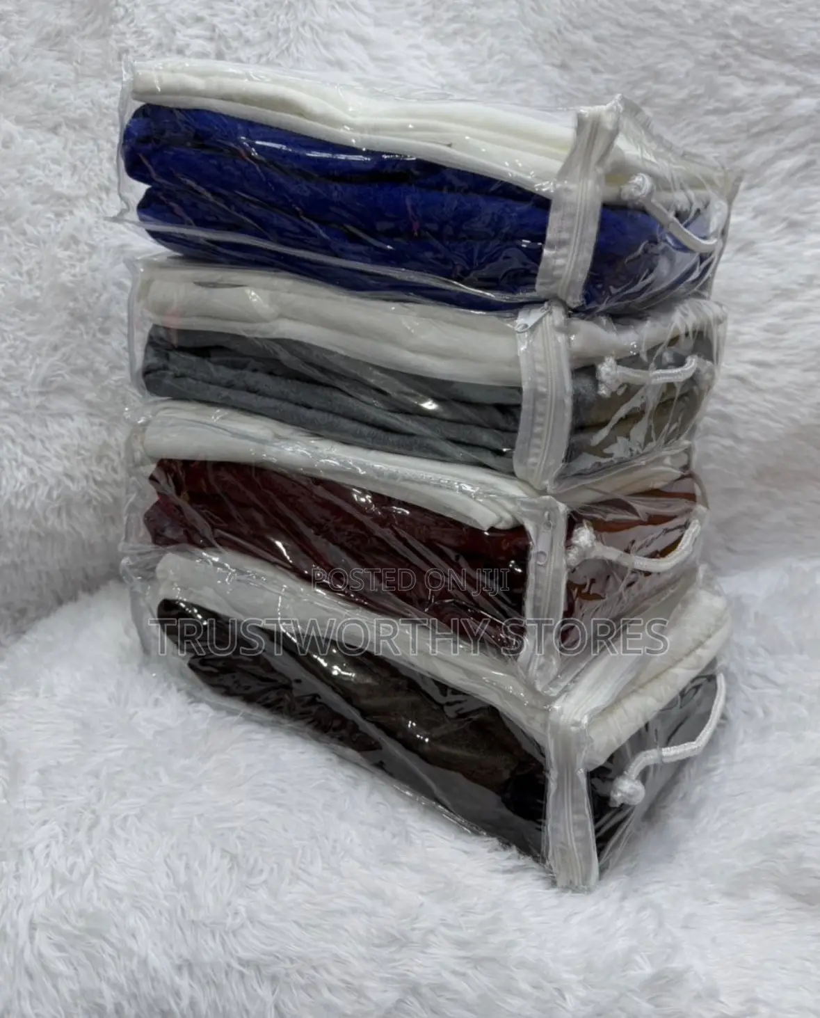 2 Plain Ring Curtains With 1 Net