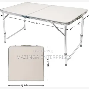 Portable Aluminum Folding and Height Adjustable Camping Table