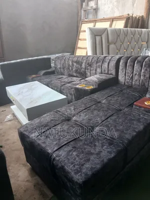 A Beautiful Sofa With Bottle Holders