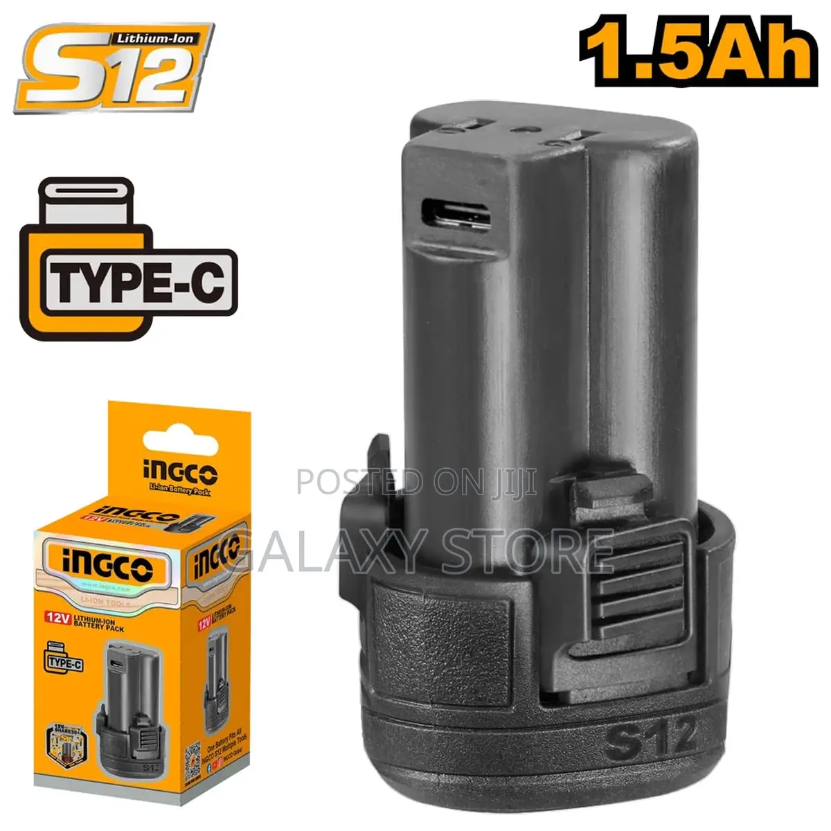 Ingco 12v 1.5ah Lithium-Ion Battery Pack Versatile Power Solution