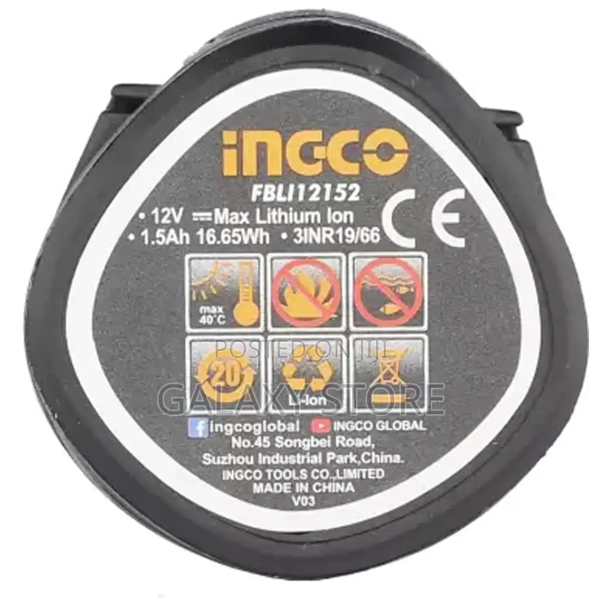 Ingco 12v 1.5ah Lithium-Ion Battery Pack Versatile Power Solution