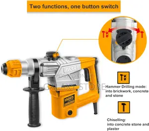 Ingco Rh150038 Rotary Hammer 950rpm 3functions Drill Chisel Heavy Duty