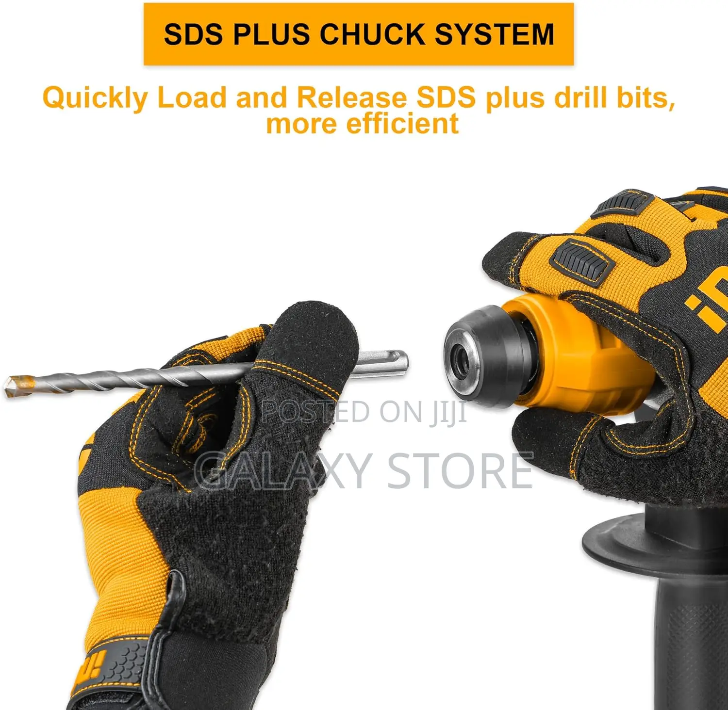 Ingco Rh150038 Rotary Hammer 950rpm 3functions Drill Chisel Heavy Duty