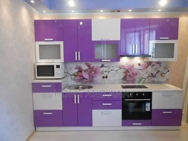 Single Lane Kitchen Cabinets From 7,000,000/- In Any Colour Order Now
