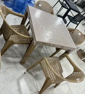 Dining Plastic Table and Chair 4 Seater