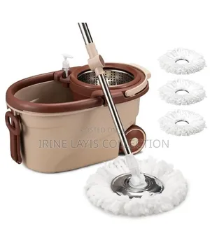 360-Degree Spin Mop Buckets and Stainless Steel Wringer Baskets.