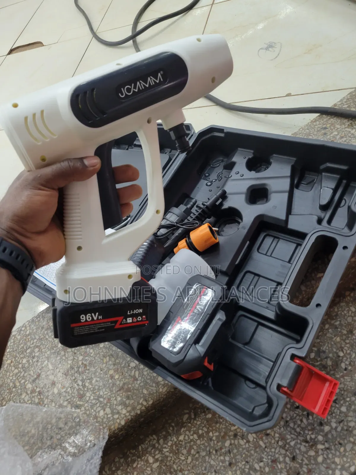 Cordless High-Pressure Car Washer Blower Kit (96v Li-Ion, Portable 96v