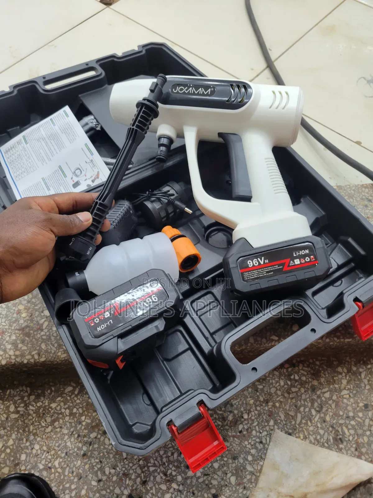 Cordless High-Pressure Car Washer Blower Kit (96v Li-Ion, Portable 96v