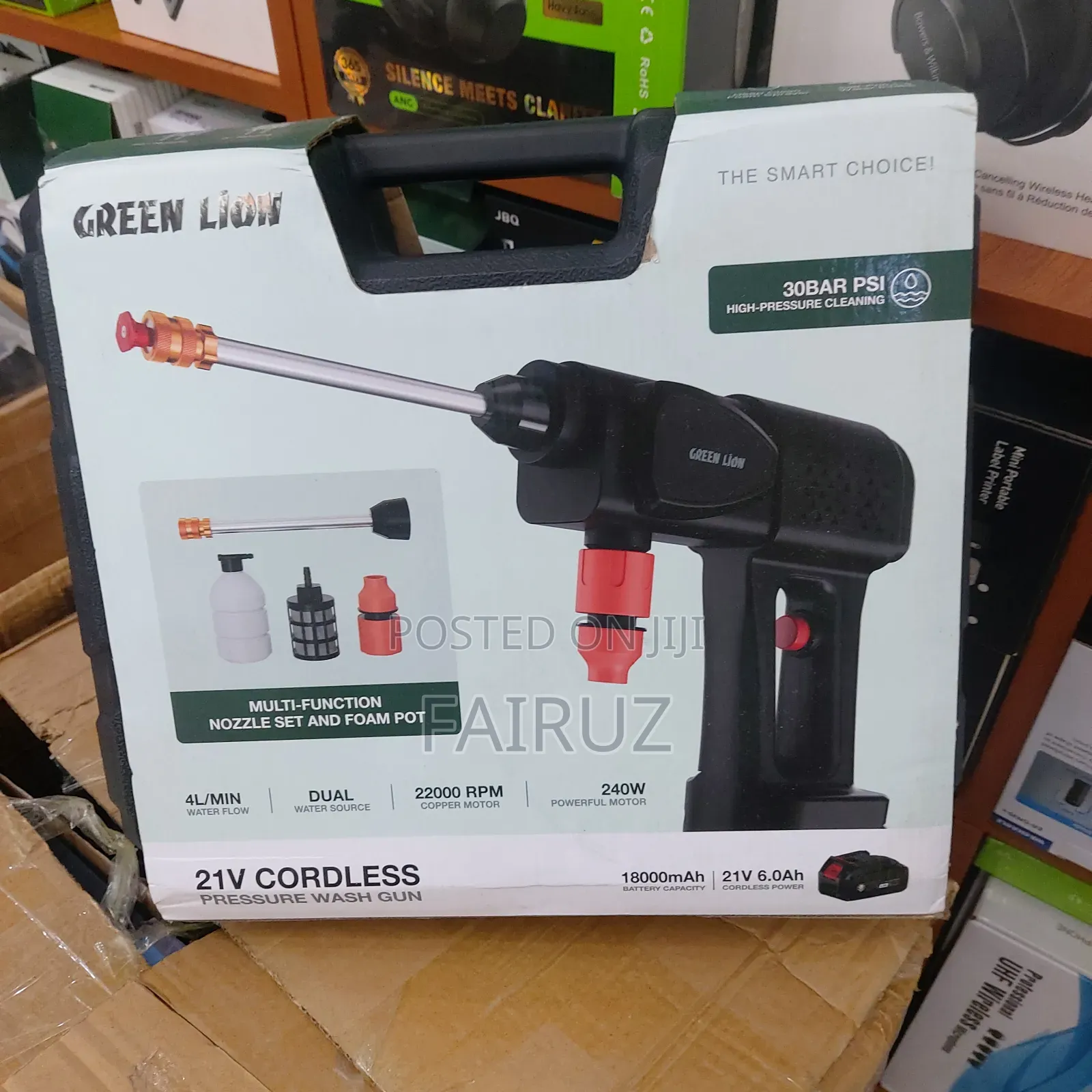 21v Cordless Pressure Washer Gun Greenlion