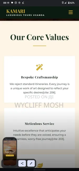 Tourism Site /Landing Page