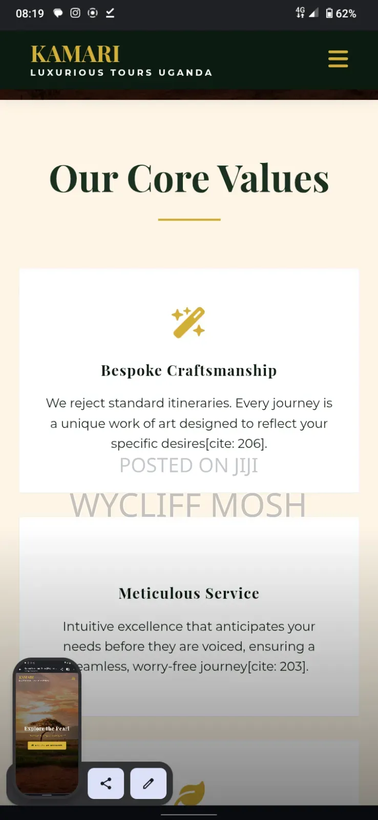 Tourism Site /Landing Page