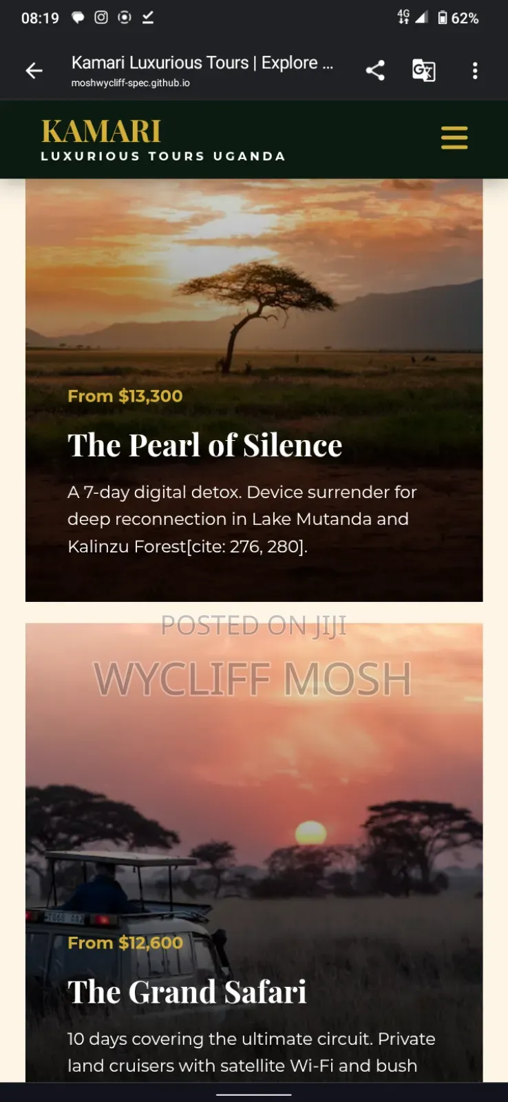 Tourism Site /Landing Page
