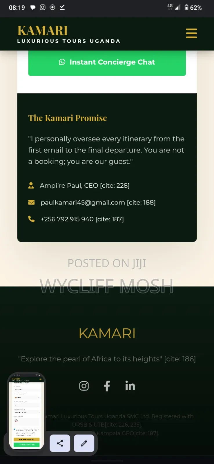 Tourism Site /Landing Page