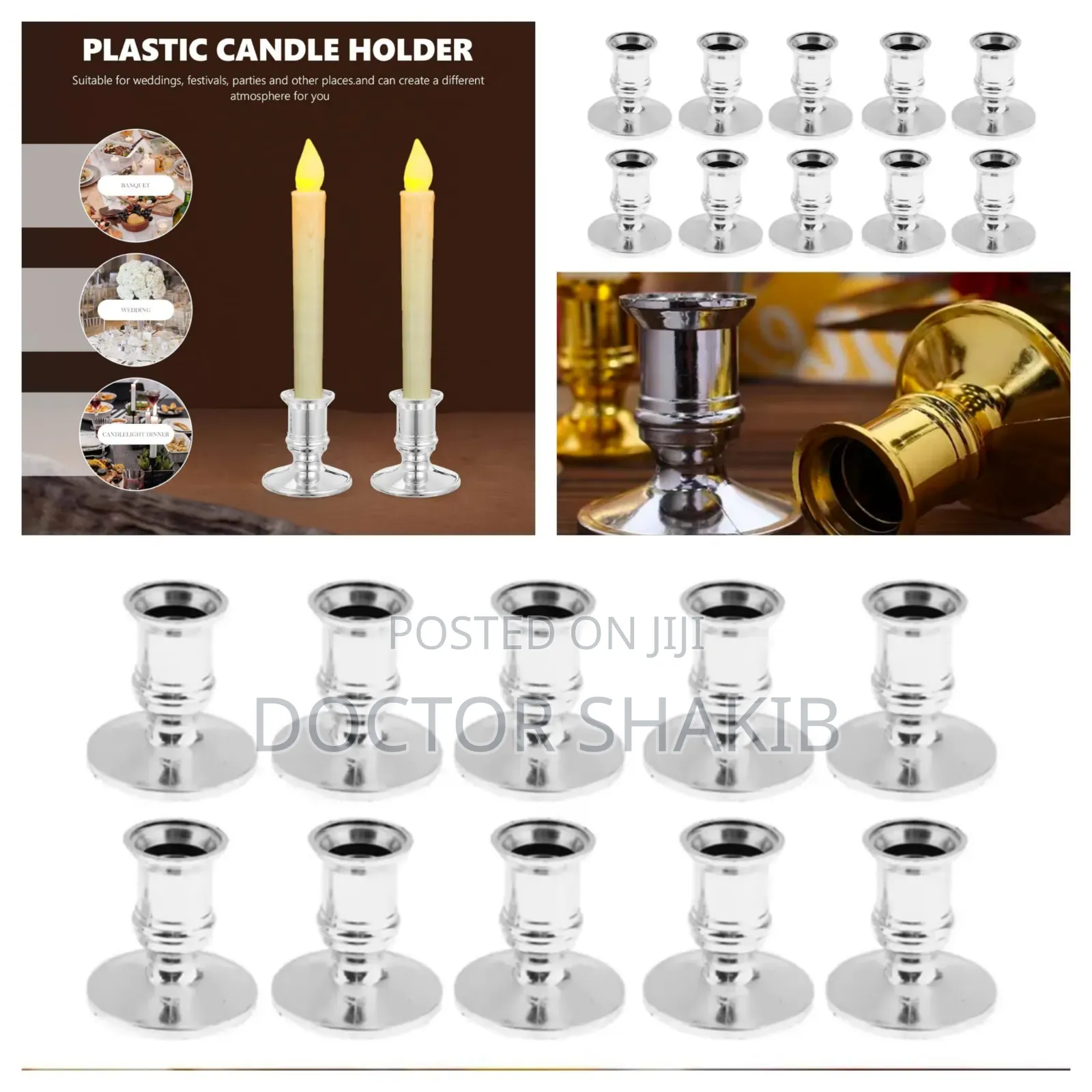 12pcs Fire Resistance Candle Holders