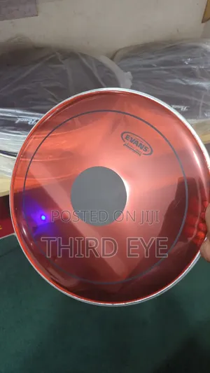 Red Snare Skins With Black Patch (Brand New)