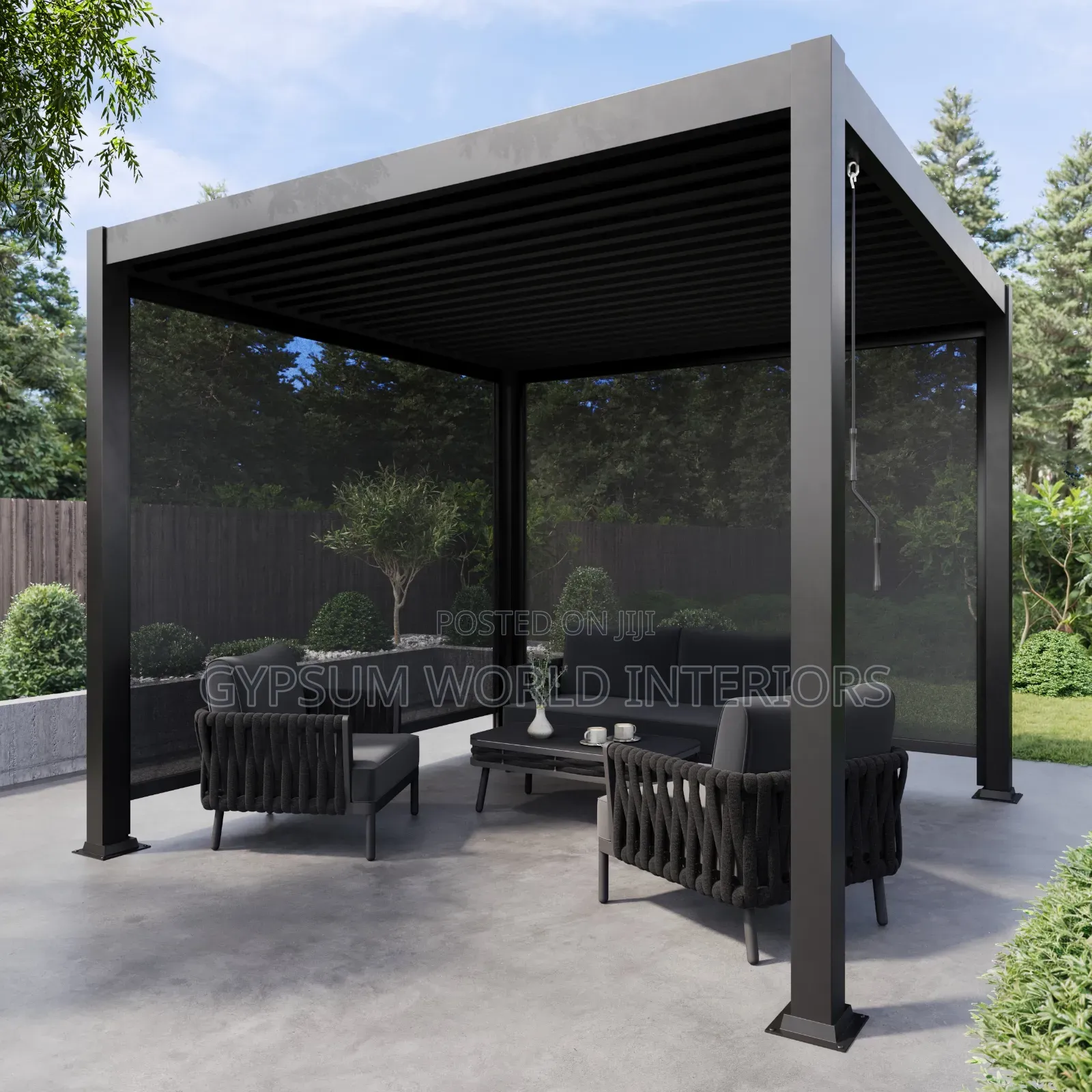 Compound Gazebo With Glass