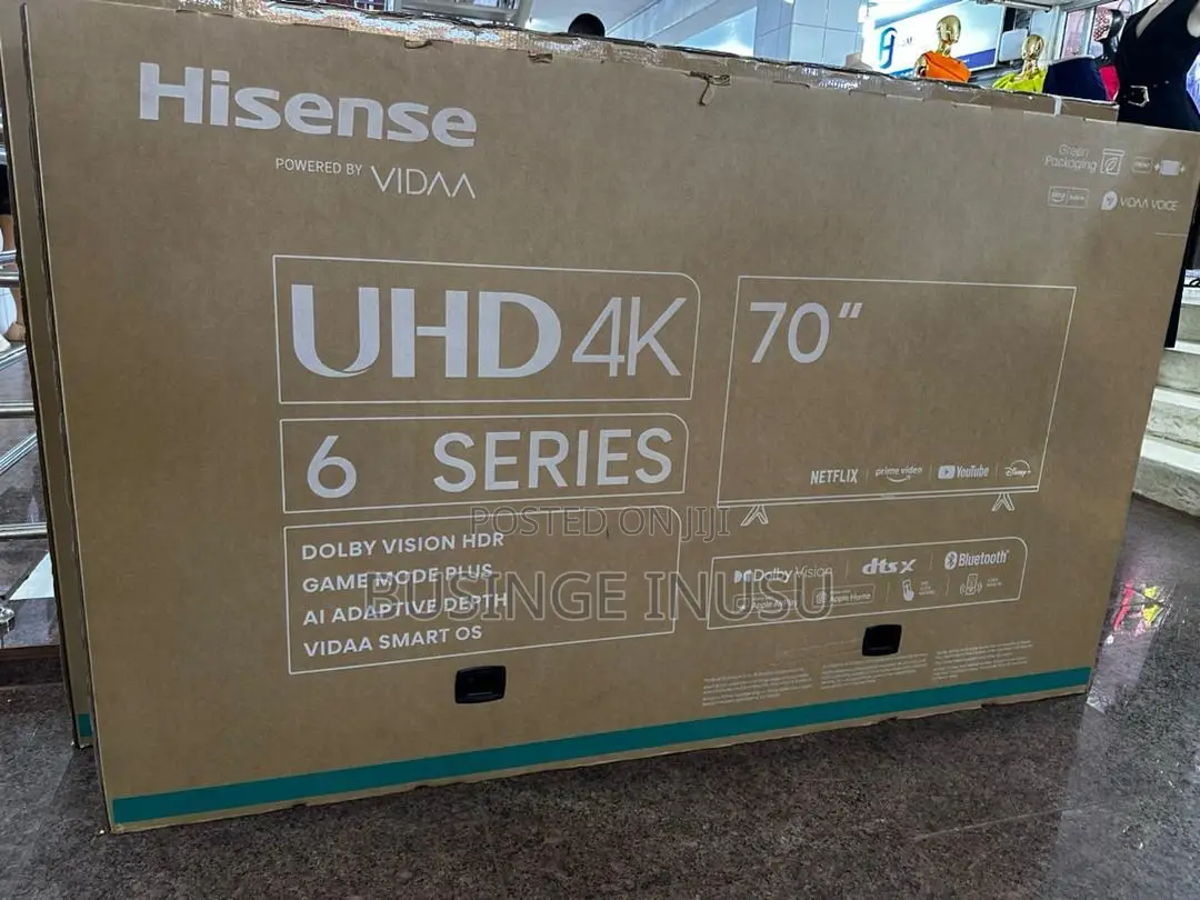 Brnad New 70 Inch Hisense Smart Tv Available