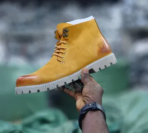 Men's Genuine Leather Timberland Boots_yellow