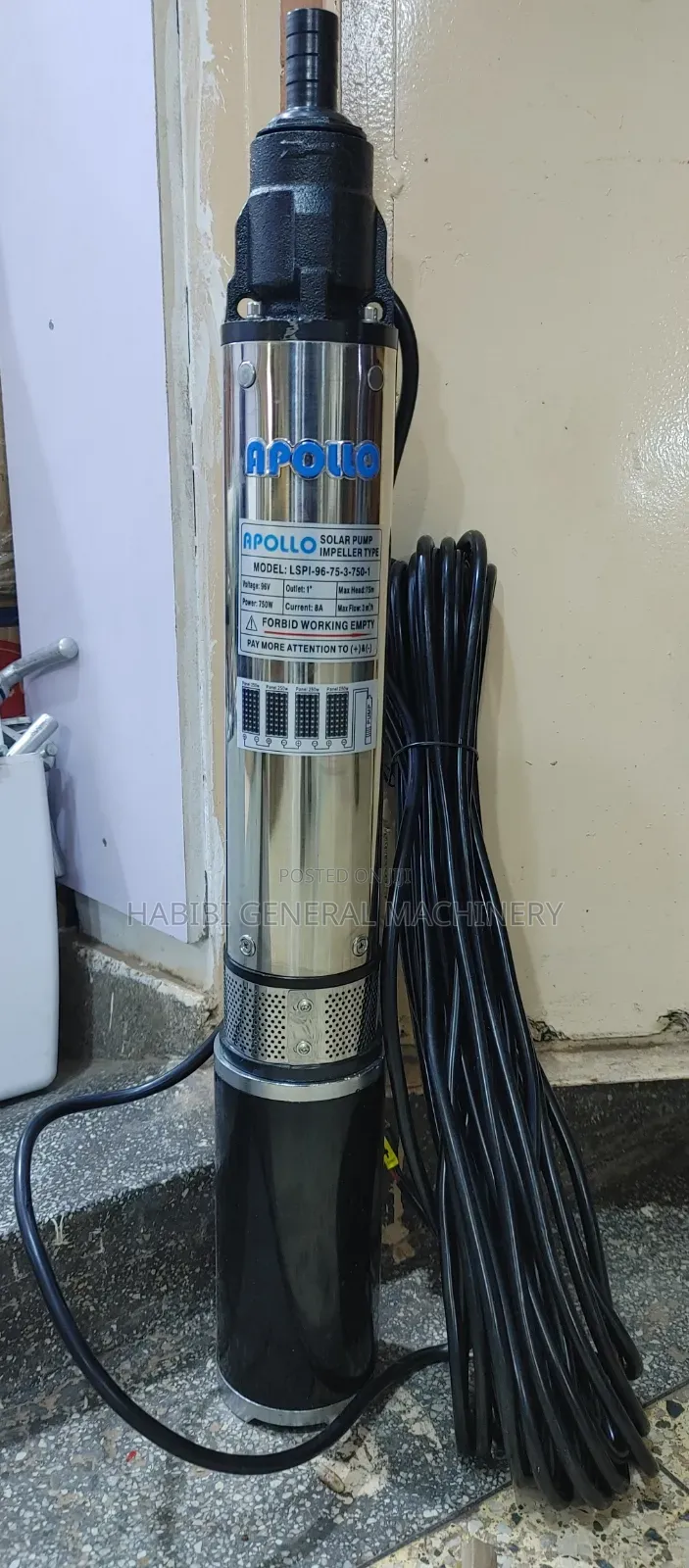 Apollo 75m High Quality Submersible Solar Water Pump