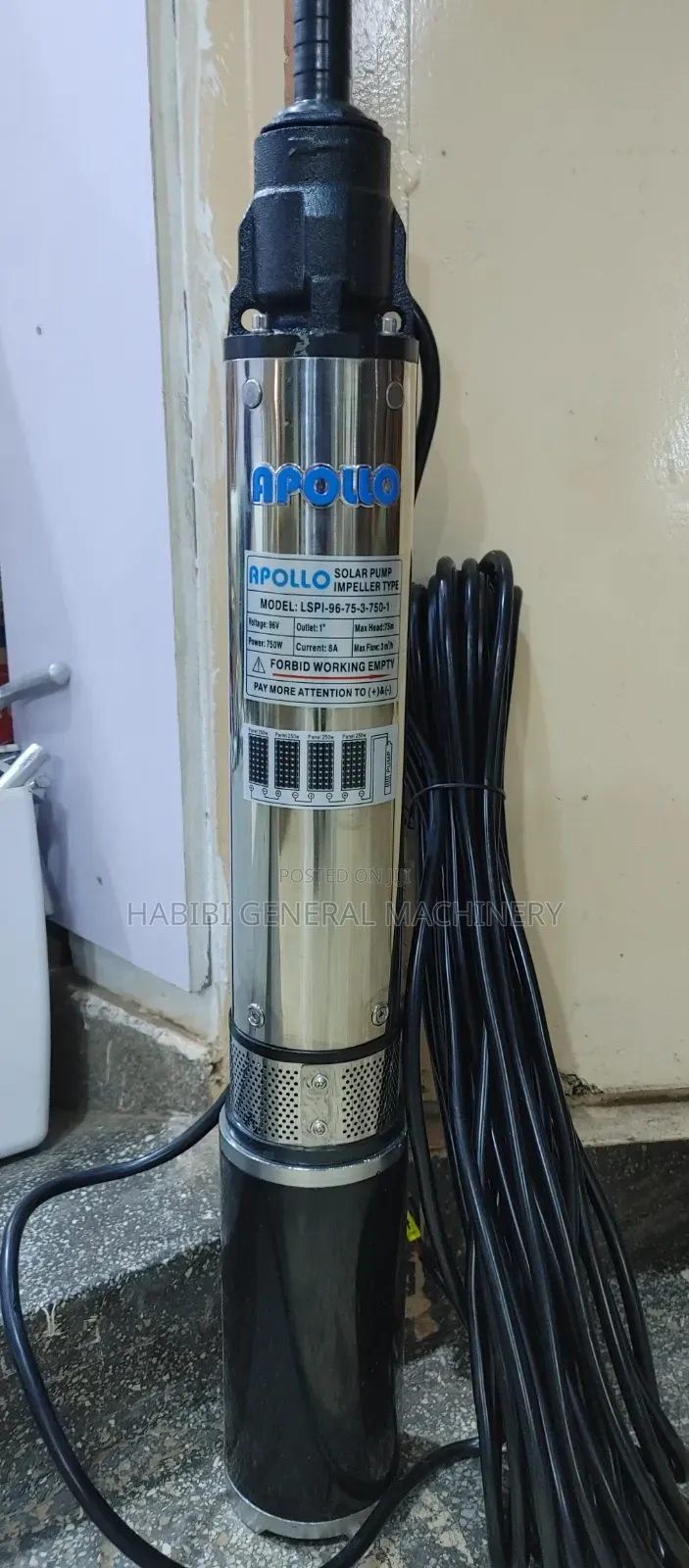 Apollo 75m High Quality Submersible Solar Water Pump