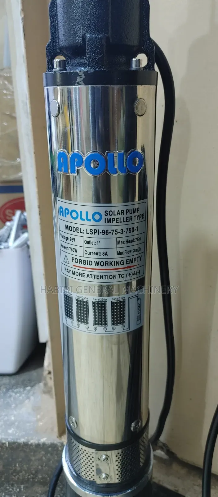 Apollo 75m High Quality Submersible Solar Water Pump