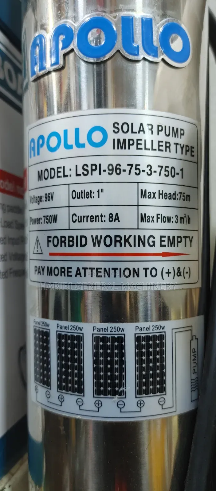 High Quality Submersible 75 Metres Apollo Solar/Dc Water Pump