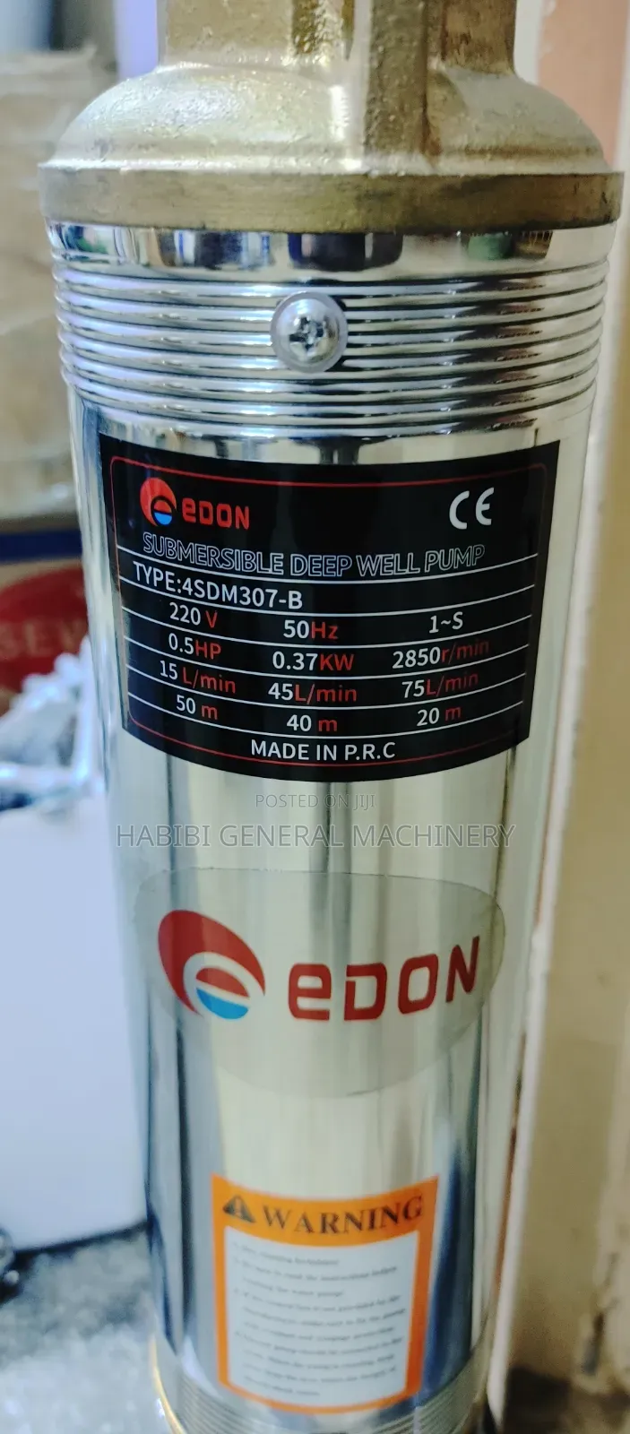 50m Electric Edon Submersible Well Pump