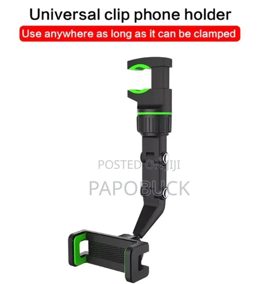 Universal Clip Cellphone Holder Designed for Car Rearview Mirrors