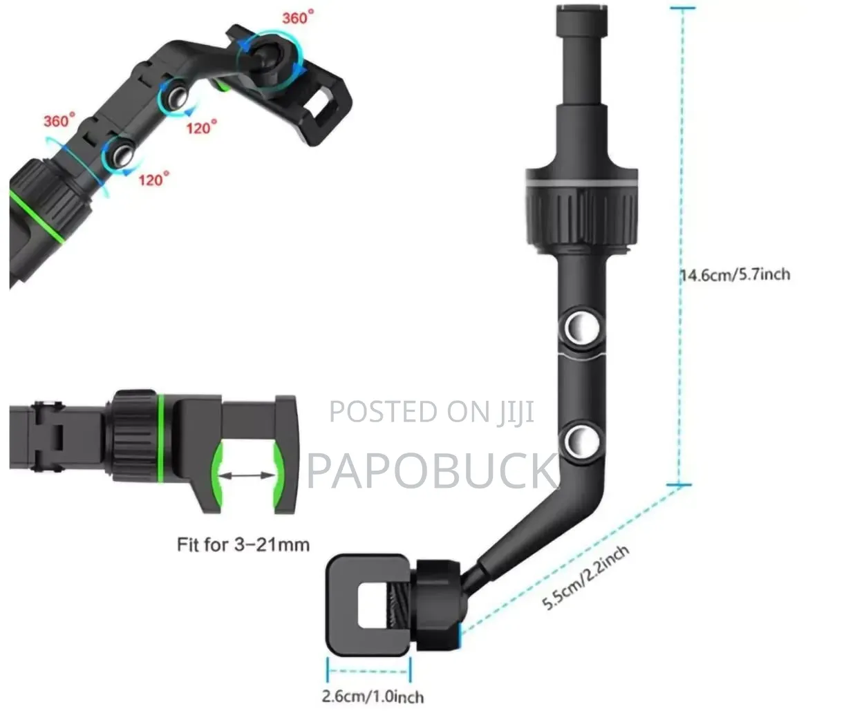 Universal Clip Cellphone Holder Designed for Car Rearview Mirrors