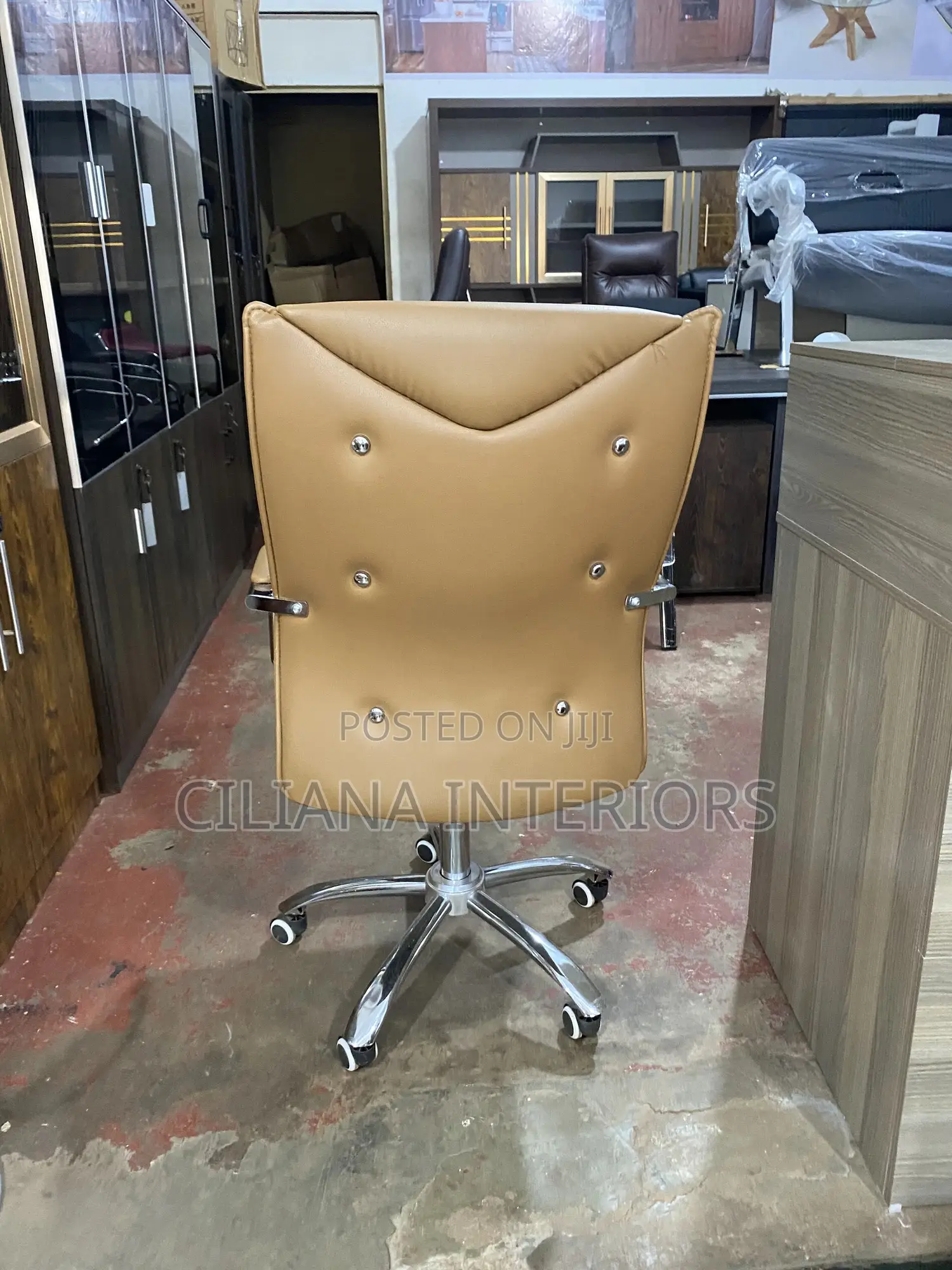 Brown Leather Cushion Seater