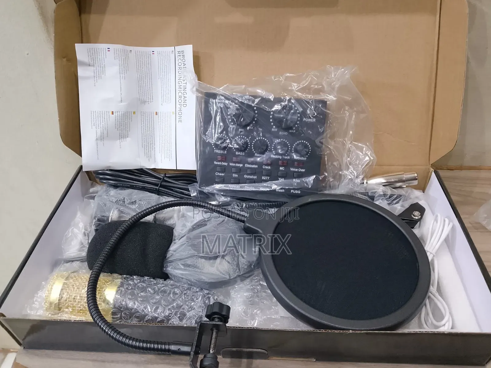 Singing Live Sound Card Professional Condenser Microphone