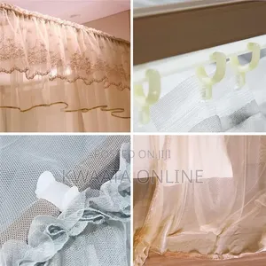 Rail Net, Bed Canopy Mosquito Net, U-Shape Metal Bracket on 2 Stands