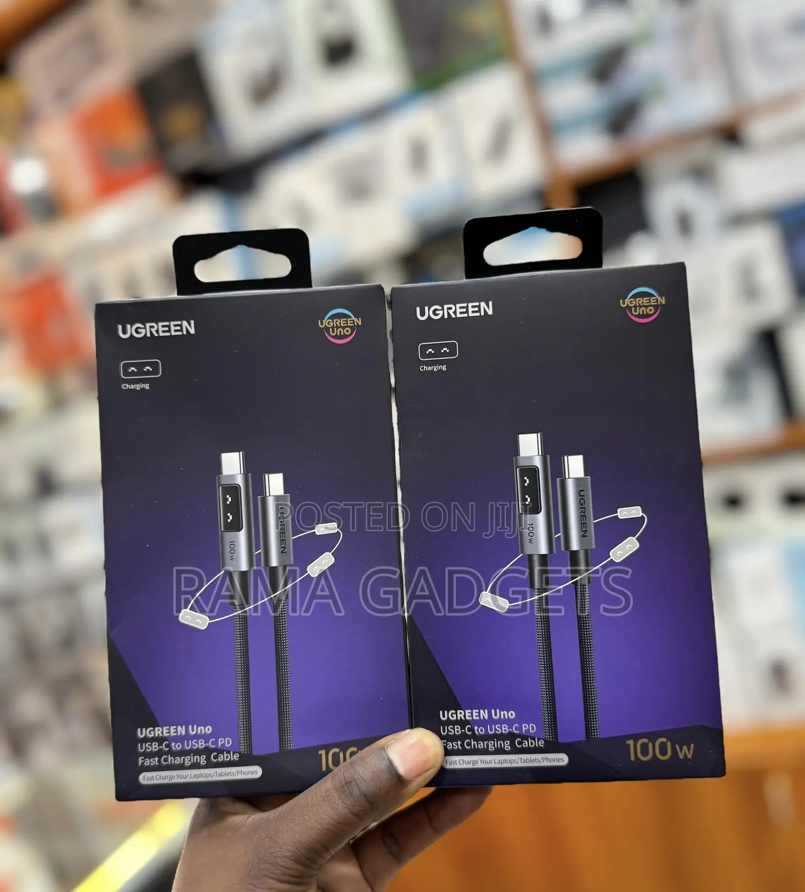 Ugreen Uno Usb-C to Usb-C 100w Pd Fast Charging Cables.