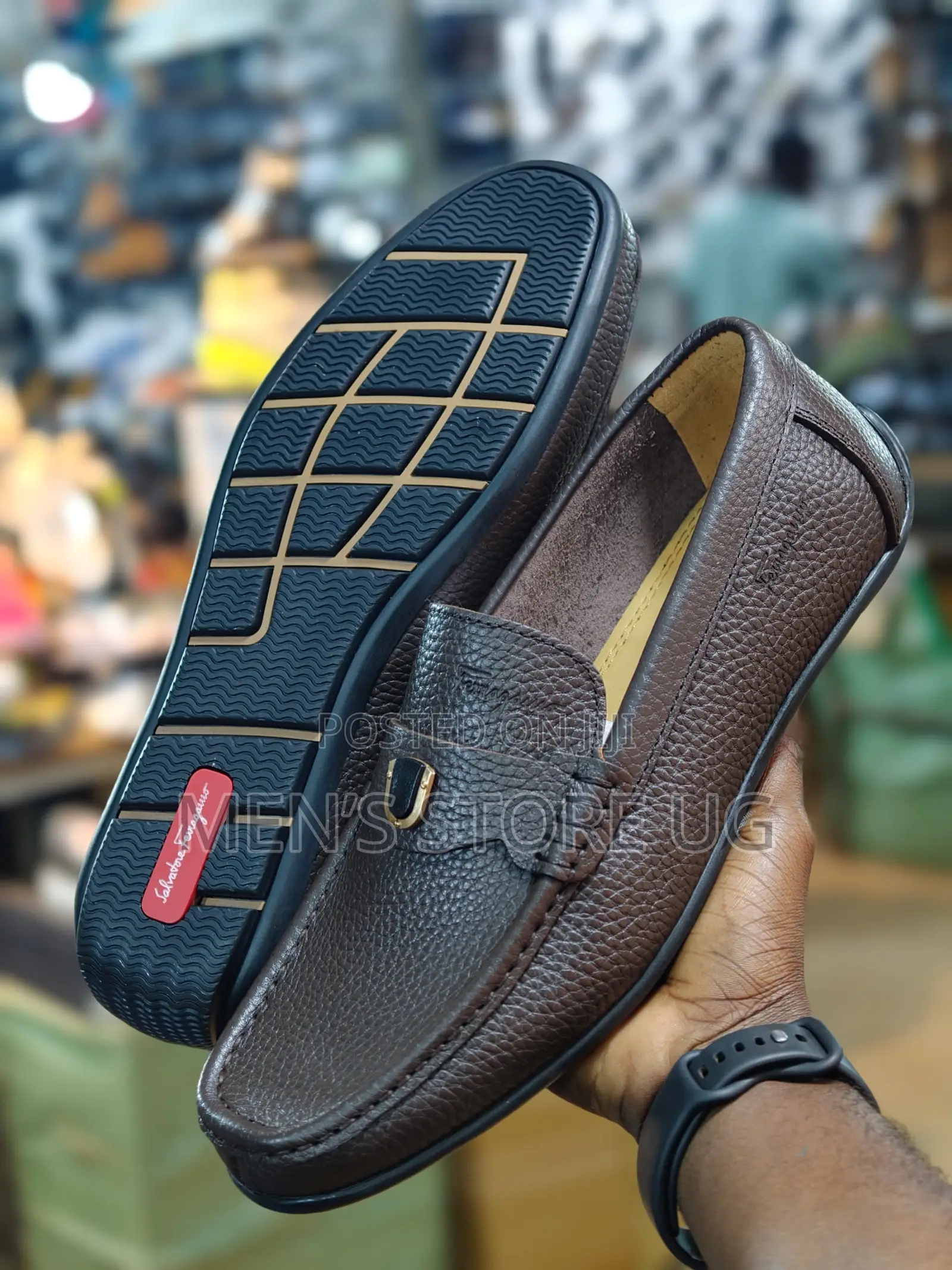 Ferragamo Classic Casual Men’S Leather Genuine Moccasin Shoes