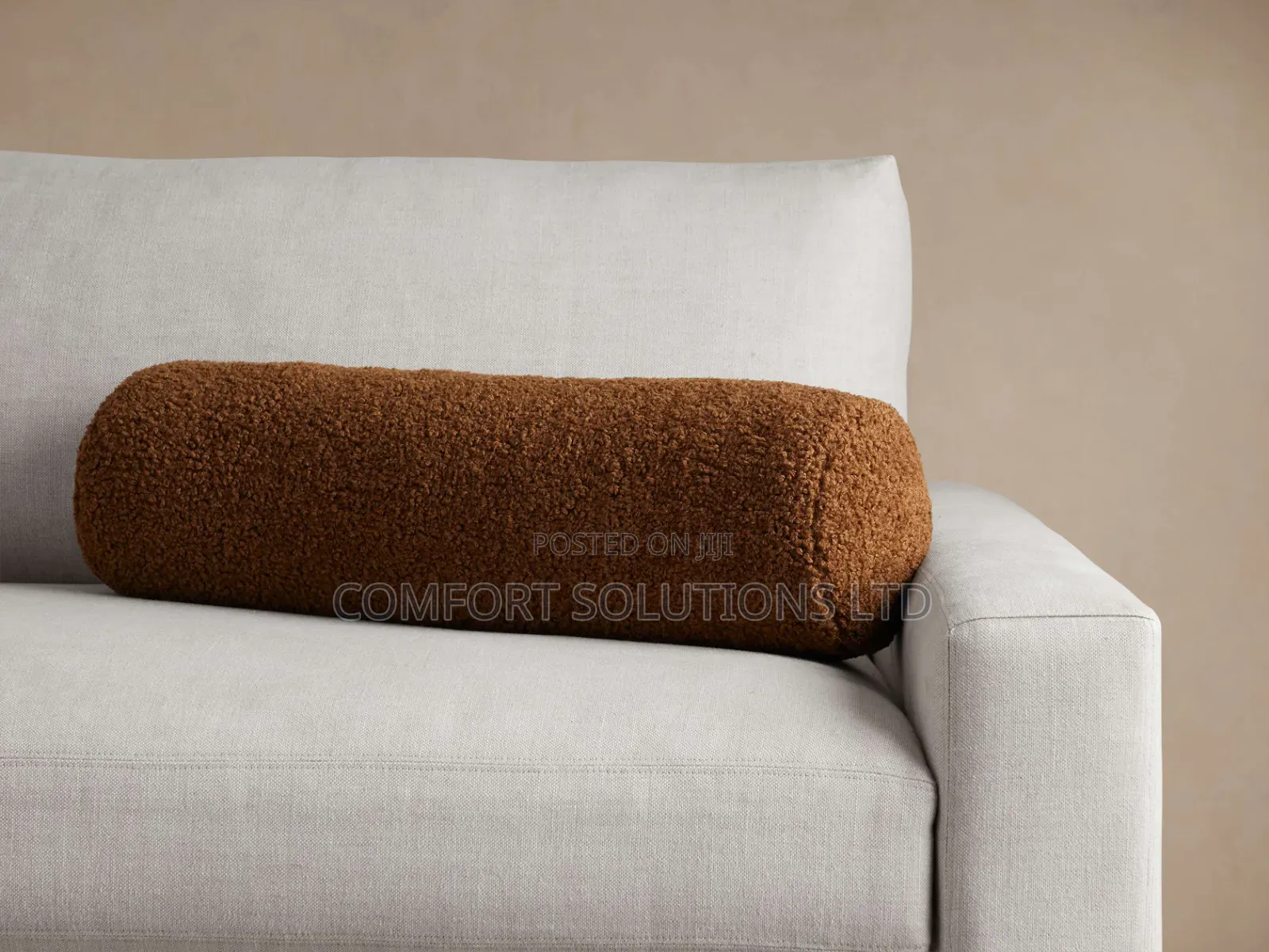 Big Bolster Cushion 20x60cm. Brown