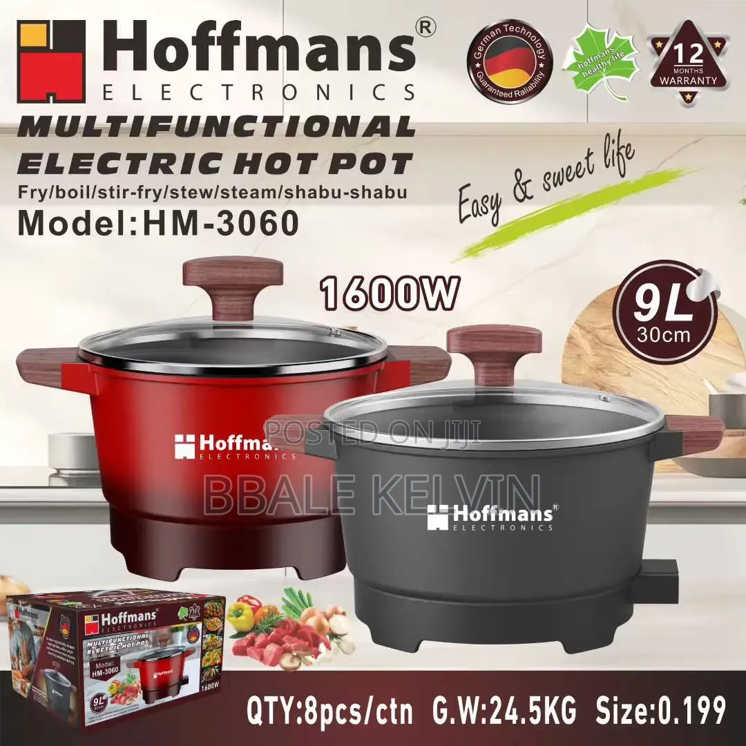 Hoffmans 9l Multifunctional Electric Non-Stick Skillet Hot Pot 1600w