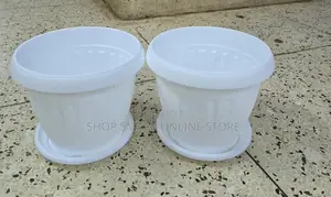 Pure White Plastic Flower Pots